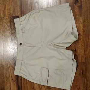 Womens Columbia khaki cargo shorts size S